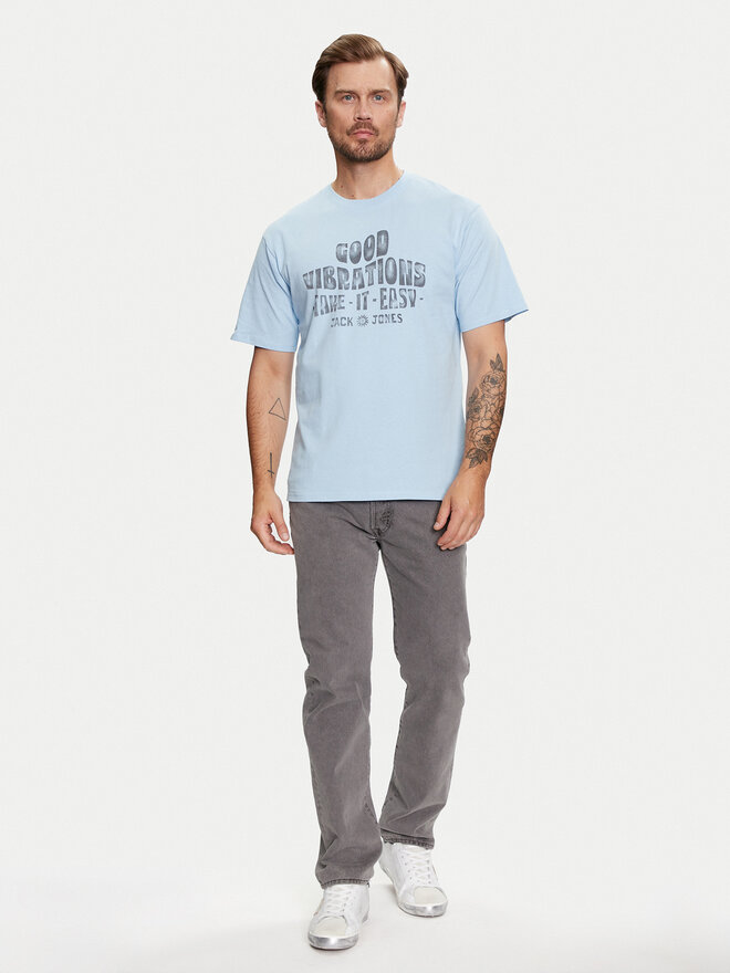 Jack&Jones Jack&Jones Marškinėliai Jprbluhippy 12255860 Mėlyna Regular Fit