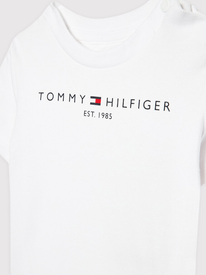 Tommy Hilfiger Tommy Hilfiger Marškinėliai Baby Essential KN0KN01487 Balta Regular Fit