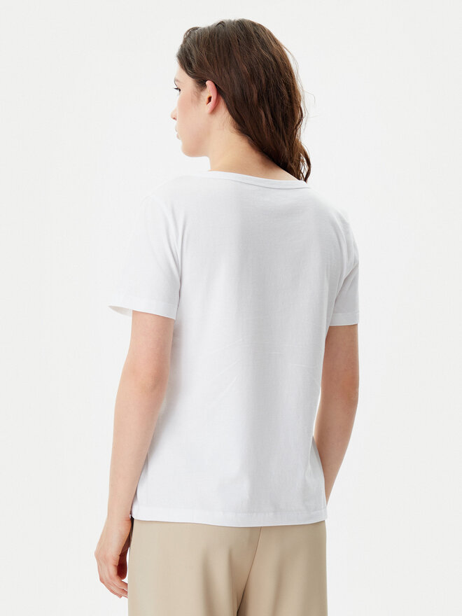 Gap Gap Camiseta 740140-02 Blanco Regular Fit