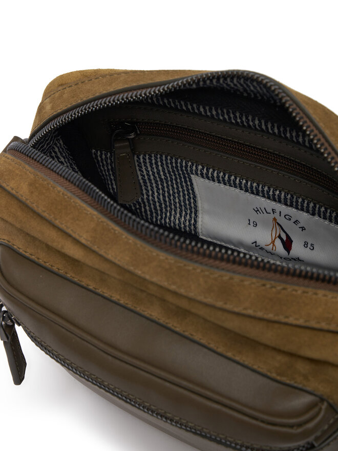 Tommy Hilfiger Maža rankinė Tommy Hilfiger Th Casual Suede Camera Bag AM0AM13231 Žalia