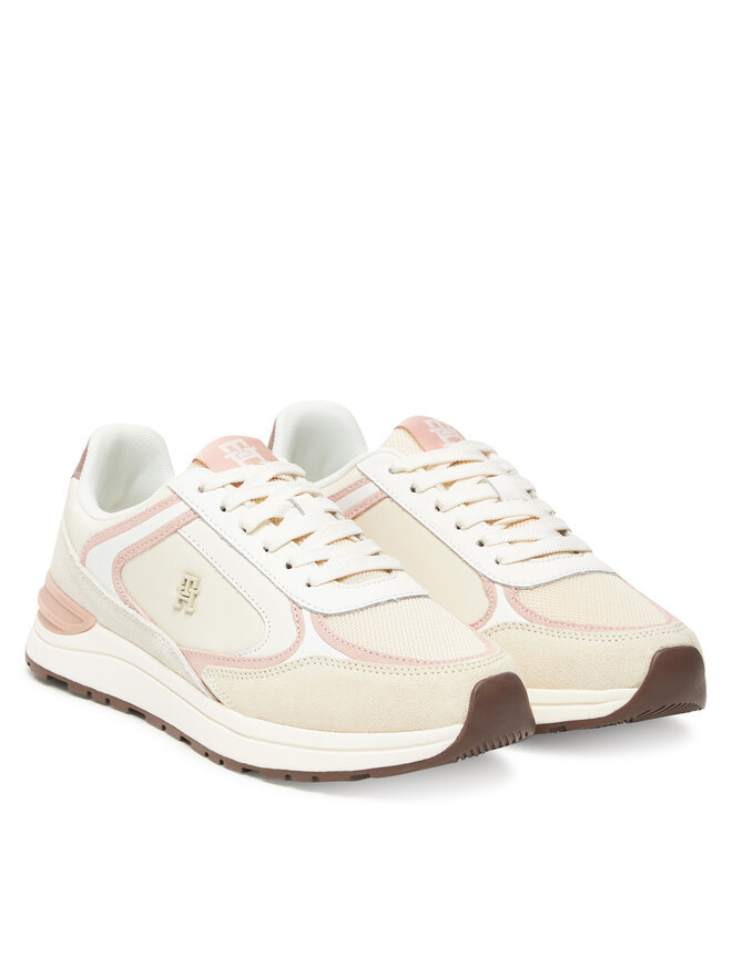 Tommy Hilfiger Снікерcи Tommy Hilfiger Casual Fashion Runner Mix FW0FW08693 Écru