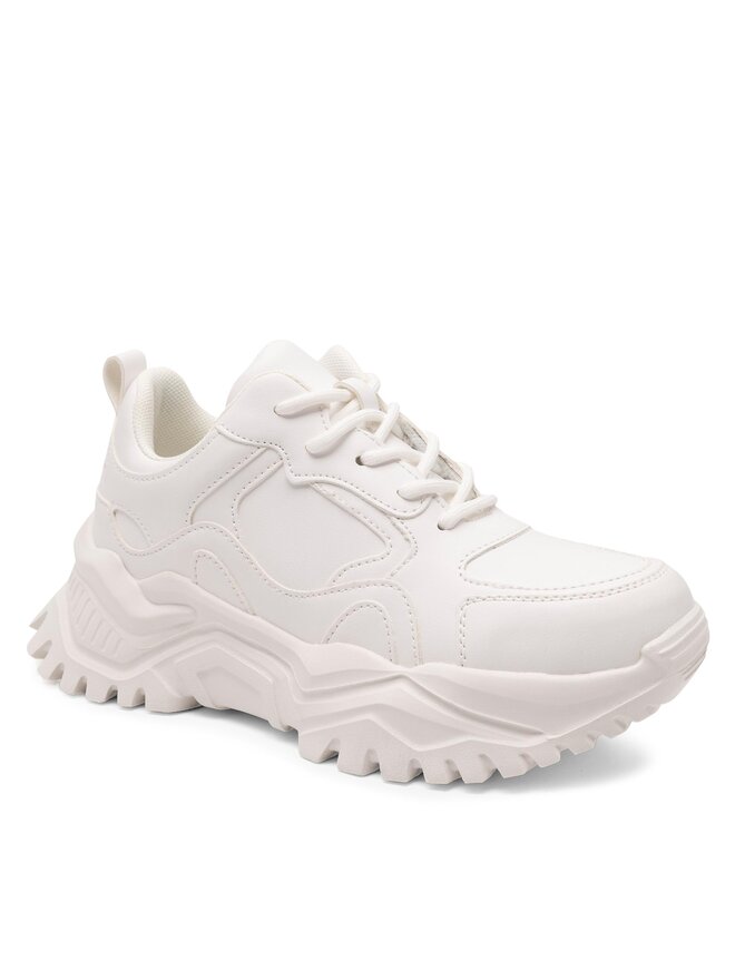 DeeZee Sneakersy DeeZee Groove Up WS8217-5 Biela