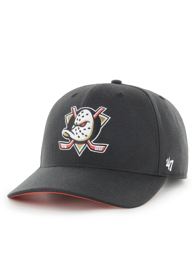 47 Brand Шапка с козирка 47 Brand NHL Anaheim Ducks H-CLZOE25WBP Черен