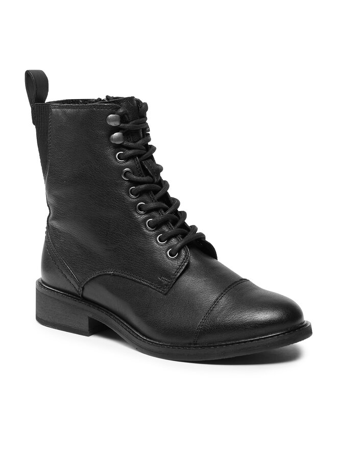 Clarks Polokozačky Clarks Cologne Lace 261747754 Černá