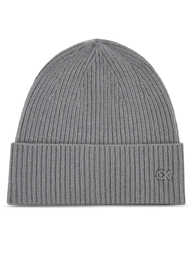 Calvin Klein Čepice Calvin Klein Re-Lock Beanie K60K610214 Šedá