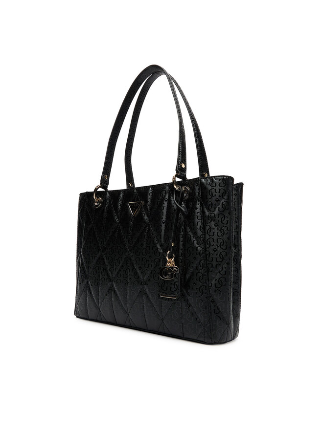 Bolso Tote Guess Betula Noel - Mujer - Piel Sintética - 35x26x10 Cm - Logo Metálico, Múltiples Compartimentos