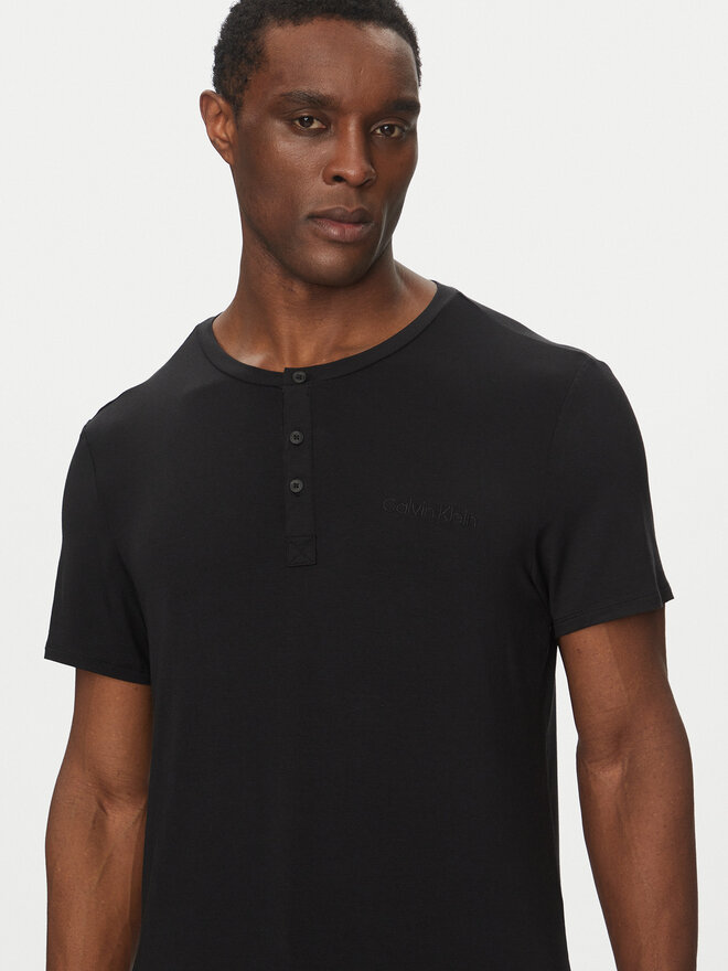 Calvin Klein Underwear Calvin Klein Underwear T-Shirt Henley LV00NM2803 Schwarz Regular Fit