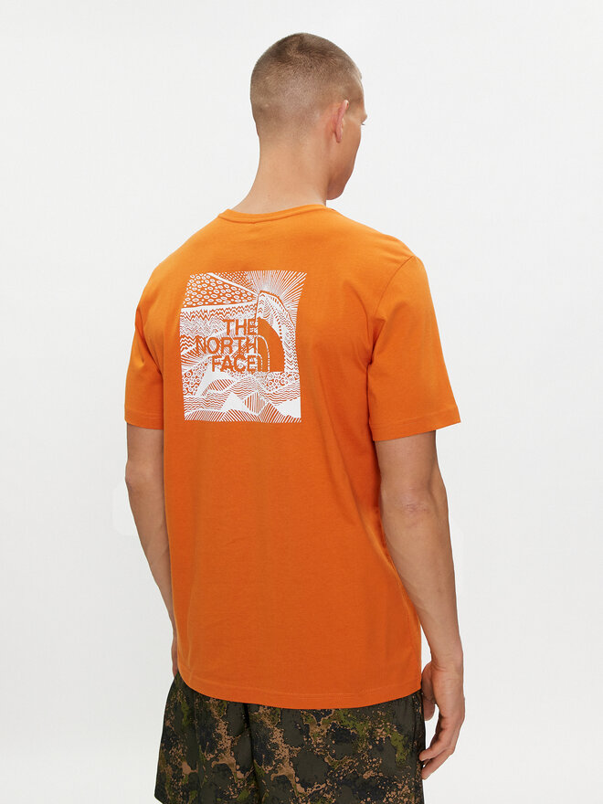 The North Face The North Face Póló Redbox NF0A87NV Narancssárga Regular Fit