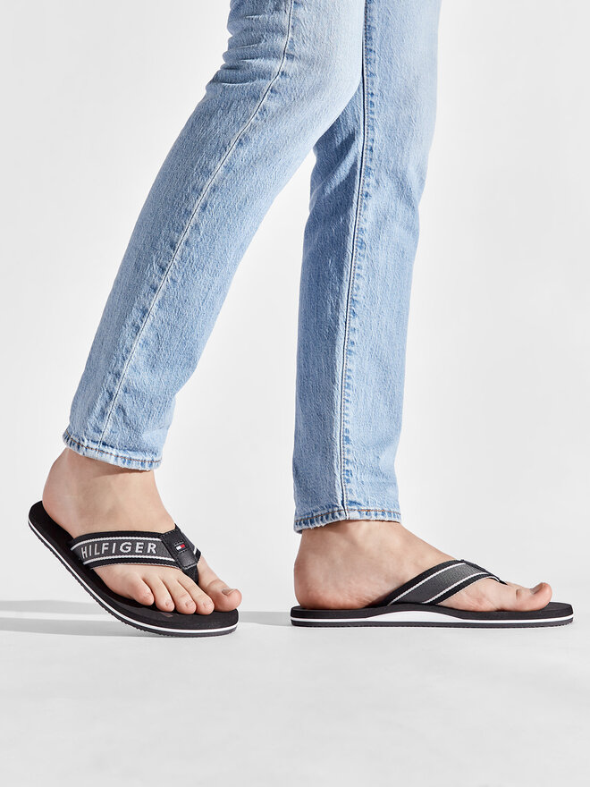 Tommy Hilfiger Джапанки Tommy Hilfiger Martime Beach Sandal FM0FM03978 Черен