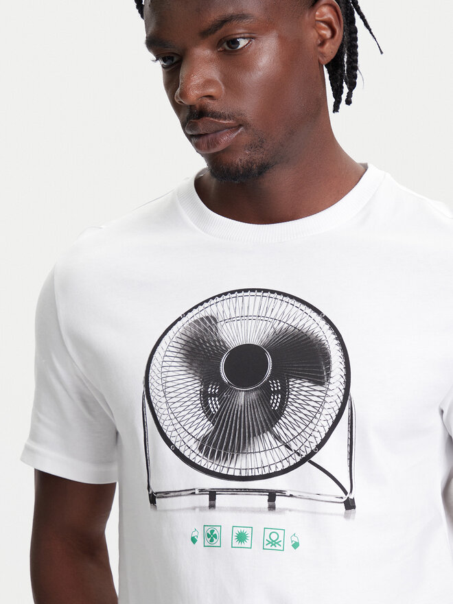 United Colors Of Benetton United Colors Of Benetton Camiseta 3BL0U10AG Blanco Relaxed Fit