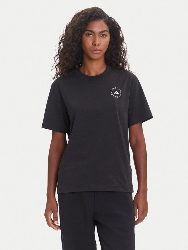 adidas by Stella McCartney adidas by Stella McCartney Футболка True Casuals HR9170 Чорний Regular Fit