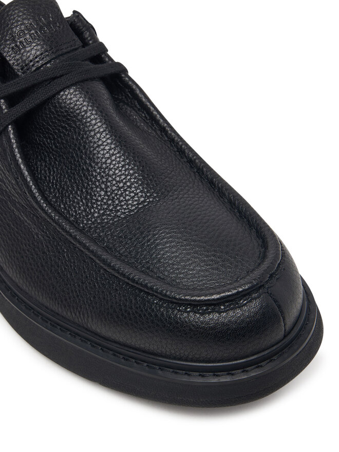 Tommy Hilfiger Halbschuhe Tommy Hilfiger Comfort Leather Moc Toe Shoe FM0FM06072 Schwarz