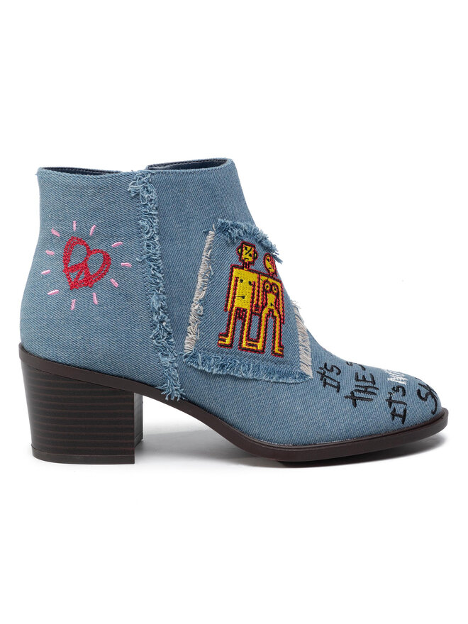 Bottines Desigual Alaska Logomania 19WSAD01 Bleu chaussures