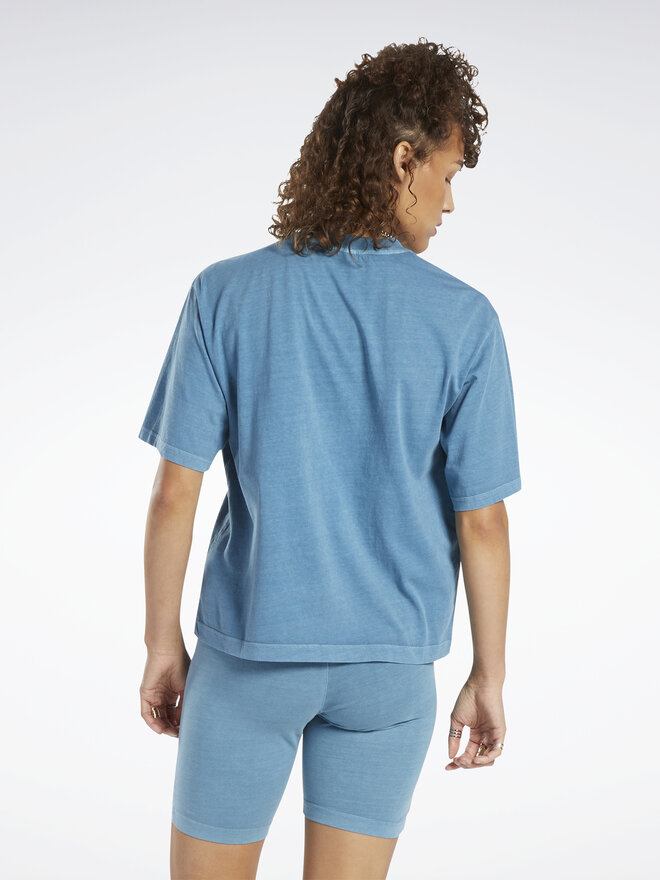 Reebok Reebok Marškinėliai Classics Natural Dye Boxy T-Shirt HT7857 Mėlyna
