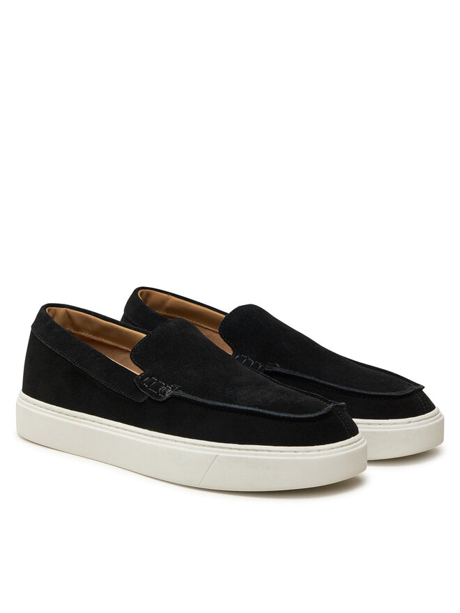 Calvin Klein Pusbačiai Calvin Klein Moccasin Suede HM0HM01794 Juoda