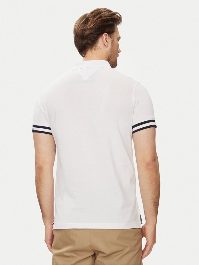 Tommy Hilfiger Tommy Hilfiger Poloshirt Monotype MW0MW34737 Weiß Slim Fit