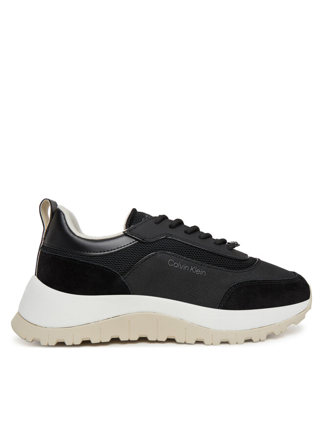Calvin Klein Αθλητικά Calvin Klein Runner Lace Up Mesh Mix HW0HW02487 Μαύρο