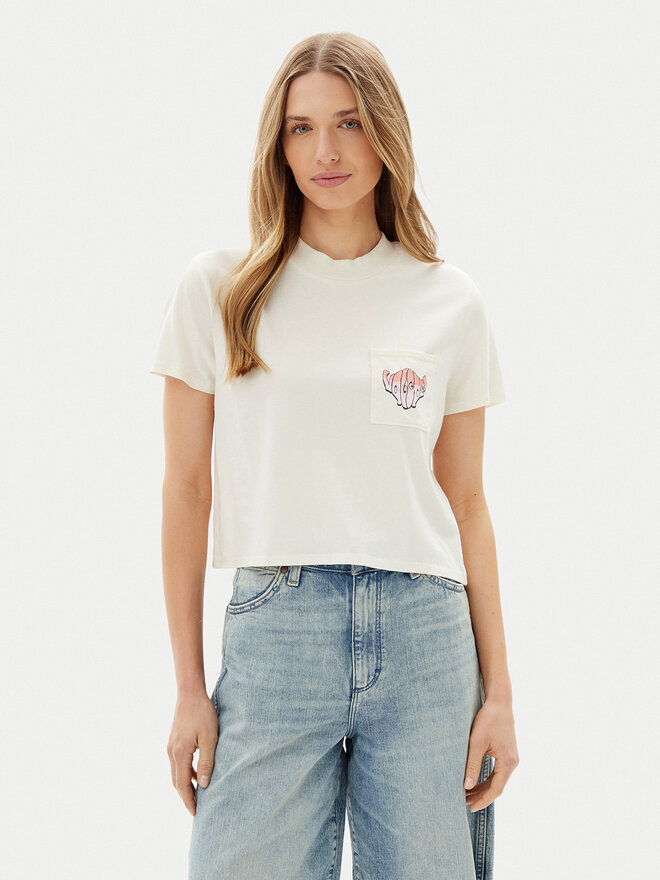 Volcom Volcom Marškinėliai Pocket Dial B3512500 Écru Boxy Fit