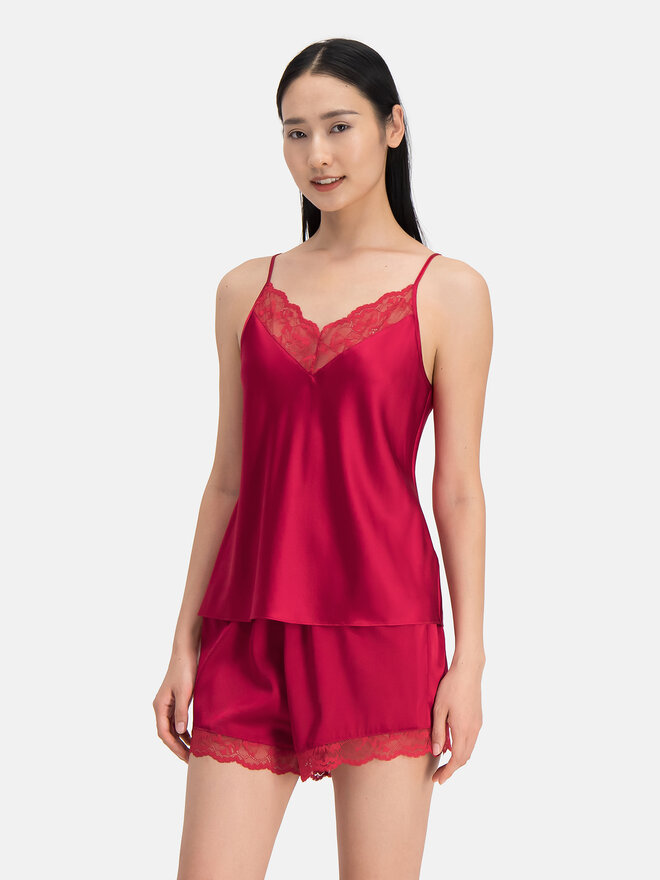 Dorina Dorina Pizsama felső Pure Silk DCCA0001SK002 Piros Regular Fit