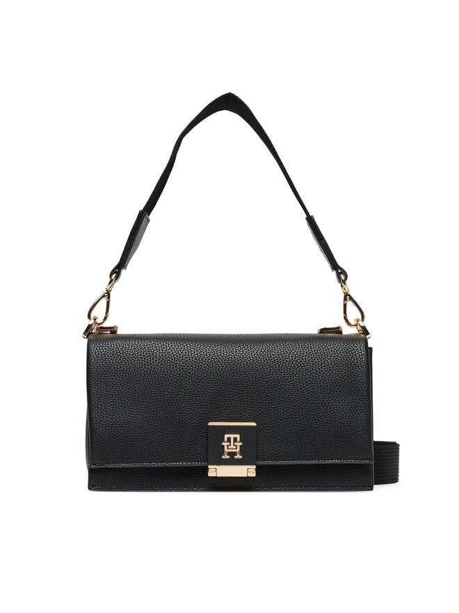 Tommy Hilfiger Handtasche Tommy Hilfiger Her Med Crossover AW0AW17726 Schwarz