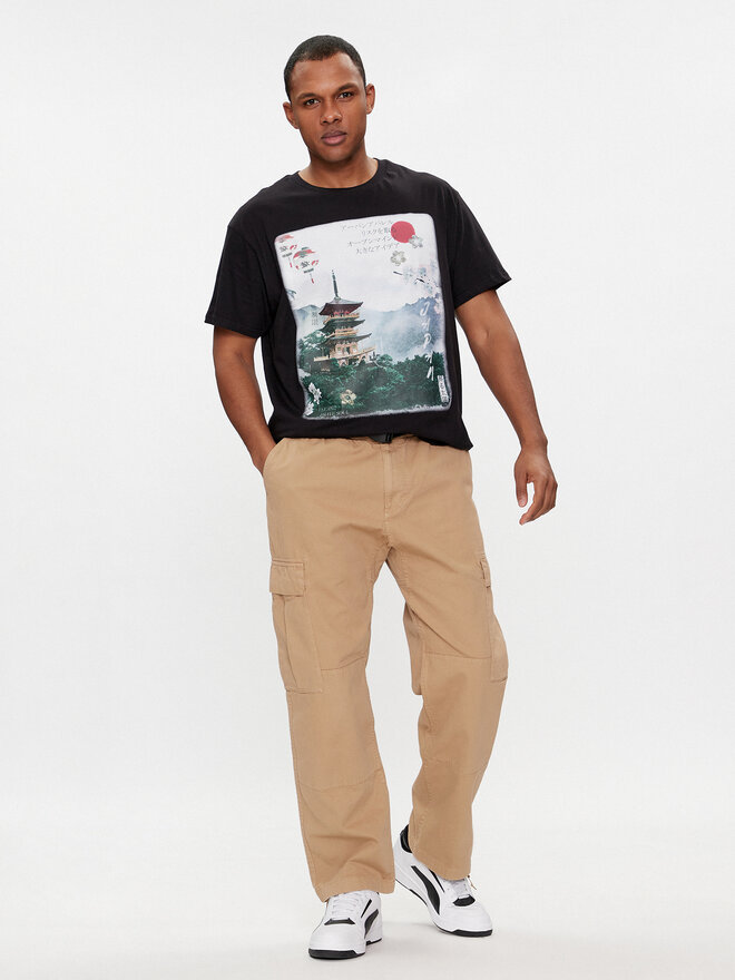 Brave Soul Brave Soul Majica MTS-149SAPPORO Črna Straight Fit