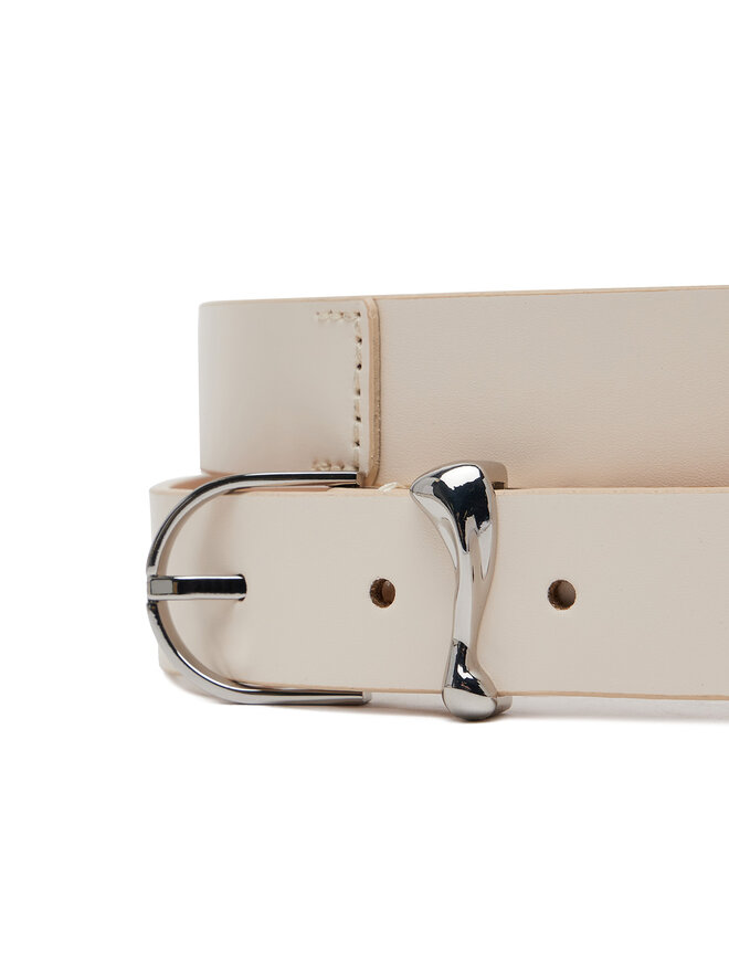 Calvin Klein Pasek Damski Calvin Klein Ck Must Organic Loop Belt 25Mm K60K613234 Biały