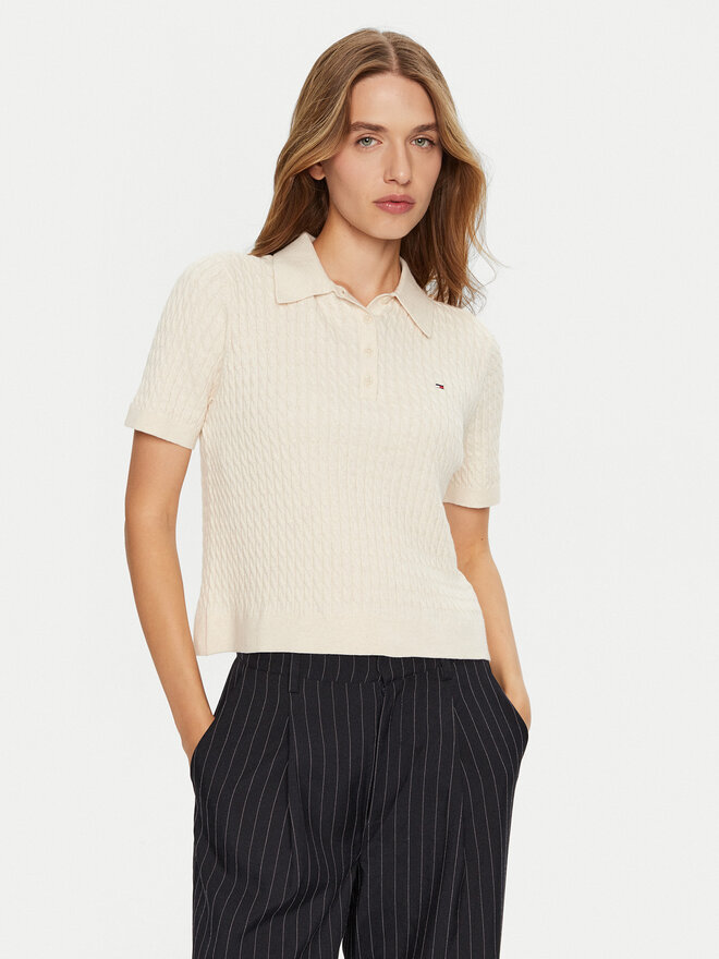 Tommy Hilfiger Tommy Hilfiger Poloshirt WW0WW43957 Creme Regular Fit