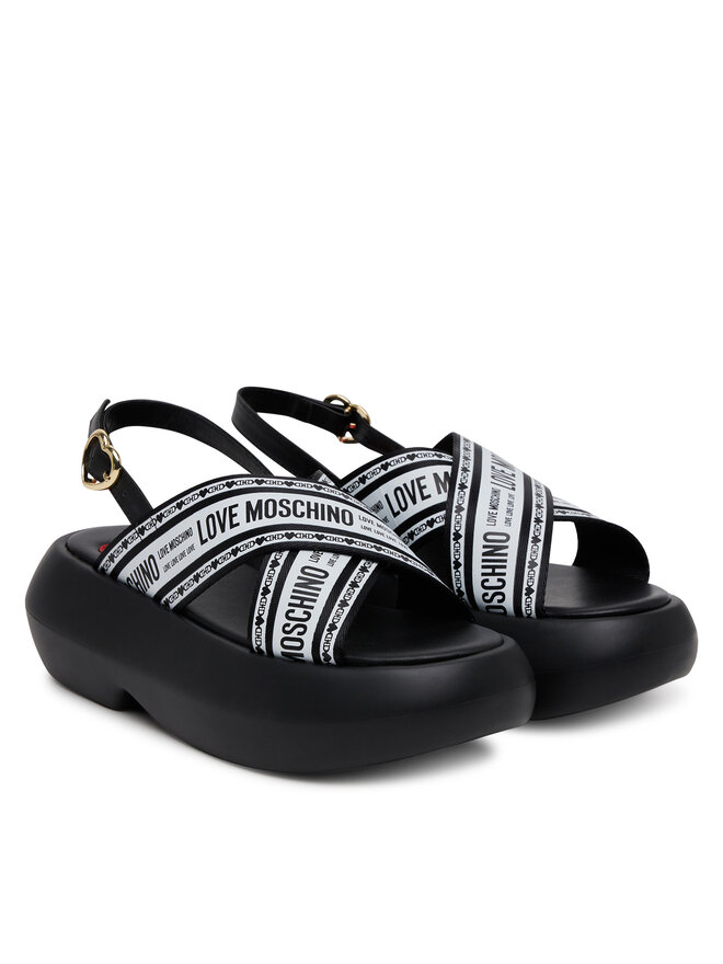 LOVE MOSCHINO Szandál LOVE MOSCHINO JA16207I0MIX200A Fekete