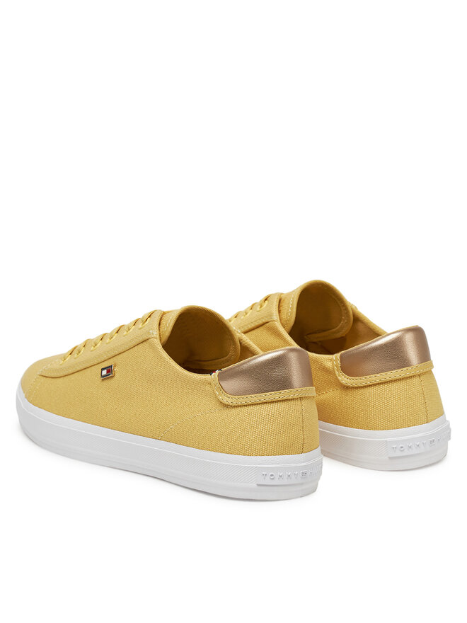 Tommy Hilfiger Tenisówki Tommy Hilfiger Vulc Canvas Lace Up Sneaker FW0FW08647 Żółty