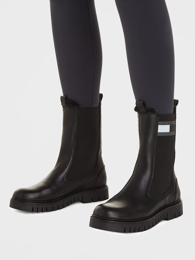 Tommy Jeans Μποτάκια με λάστιχο Tommy Jeans Tjw Warmlined Chelsea Boot EN0EN02313 Μαύρο