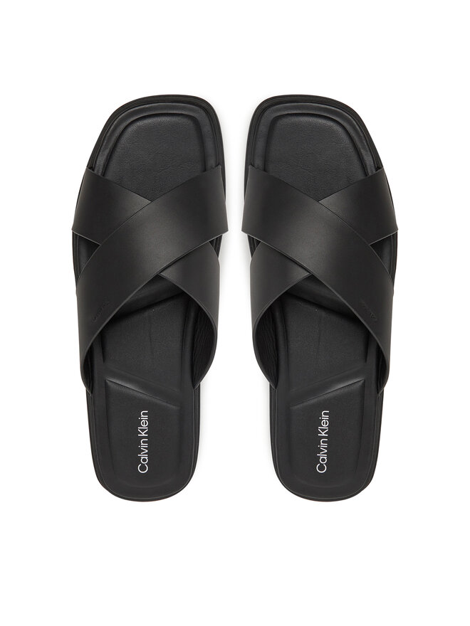 Calvin Klein Natikači Calvin Klein Criss Cross Sandal HM0HM01737 Črna