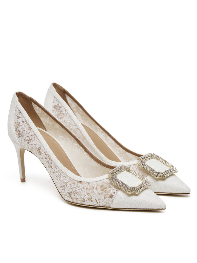 MALONE SOULIERS Pantofi cu toc subțire MALONE SOULIERS Monroe 70-10 Alb