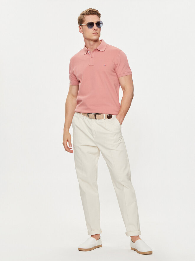 Tommy Hilfiger Tommy Hilfiger Pólóing Palm Under Collar MW0MW34738 Rózsaszín Regular Fit