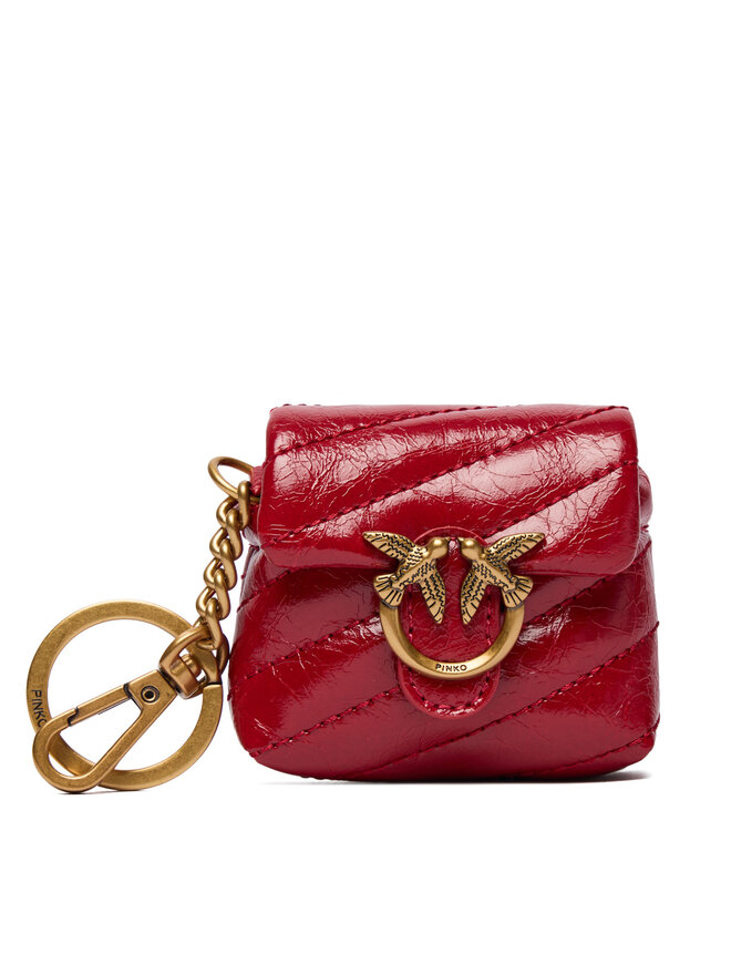 PINKO Kulcstartó PINKO Airpods Love Puff Microfiber Shiny Calf AI 25-26 PCPL 105869 A370 Piros