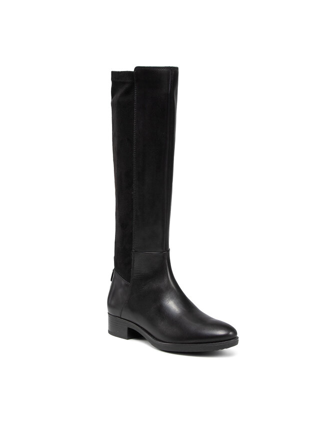 Geox Kozačky Geox D Felicity D D16G1D 043JZ C9999 Černá