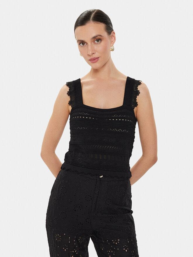 Morgan Morgan Top 241-MNOA Schwarz Regular Fit