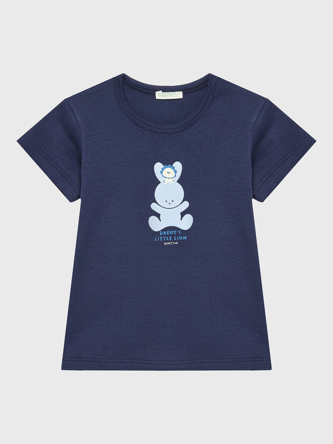 United Colors Of Benetton United Colors Of Benetton T-Shirt 3I9WA1003 Dunkelblau Regular Fit