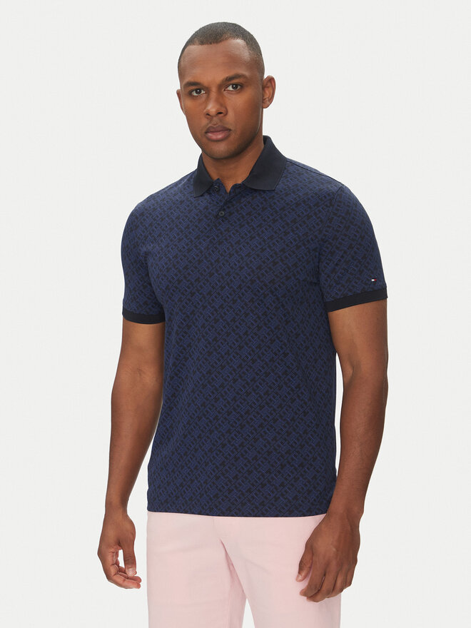 Tommy Hilfiger Tommy Hilfiger Pólóing Monogram MW0MW39218 Sötétkék Regular Fit