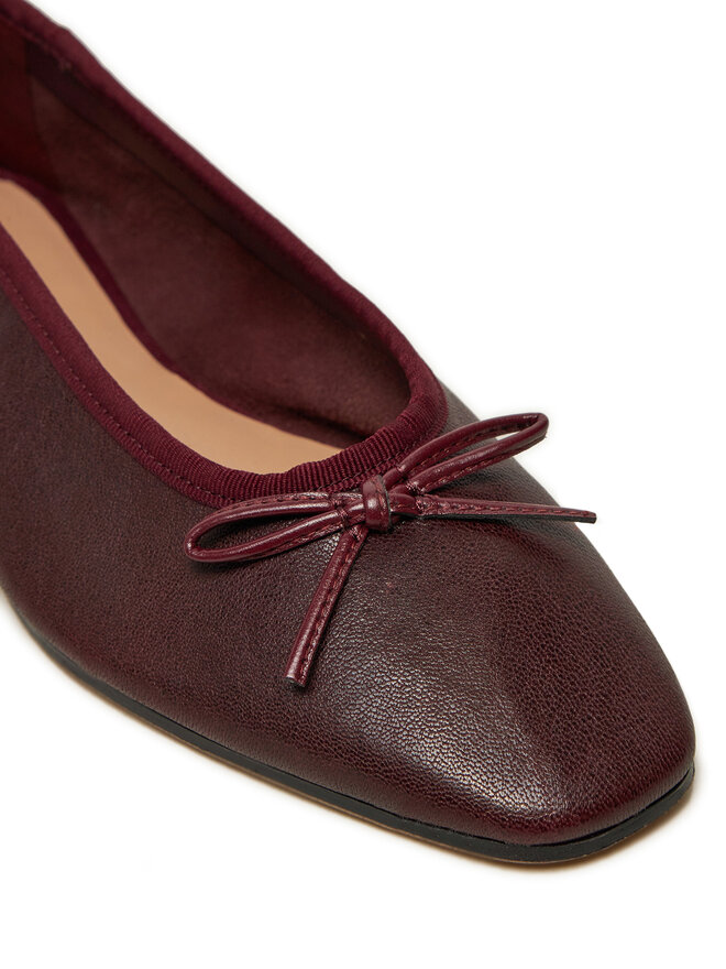 Tommy Hilfiger Balerinke Tommy Hilfiger Soft Leather FW0FW08355 Tamnocrvena