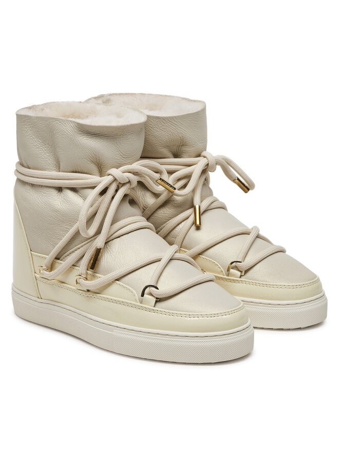 Inuikii Śniegowce Inuikii Gloss Wedge 75203-007 Écru