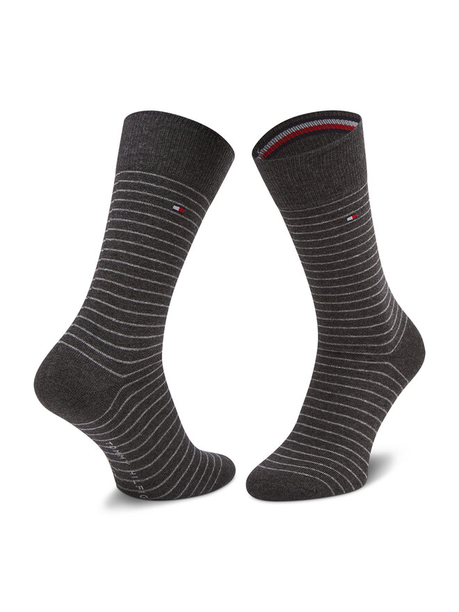 Tommy Hilfiger 2er-Set hohe Herrensocken Tommy Hilfiger 100001496 Grau