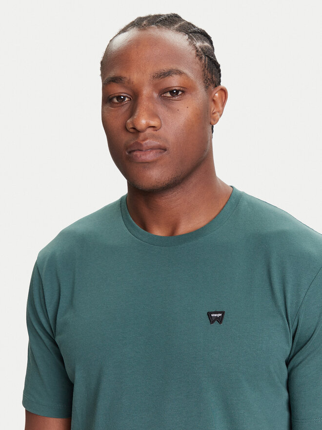 Wrangler Wrangler Camiseta Sign Off 112371479 Verde Regular Fit