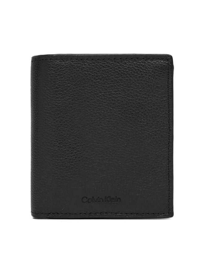 Calvin Klein Große Herren Geldbörse Calvin Klein Micropebble Comp Trifold W Coin LV04D1034G Schwarz