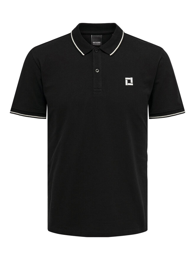 Only & Sons Only & Sons Polo majica Fletcher 22024827 Črna Regular Fit