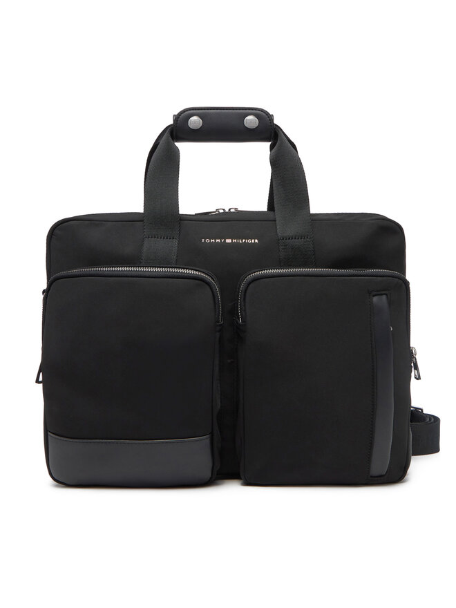 Tommy Hilfiger Laptoptáska Tommy Hilfiger Th Business Nylon Computer Bag AM0AM13191 Fekete