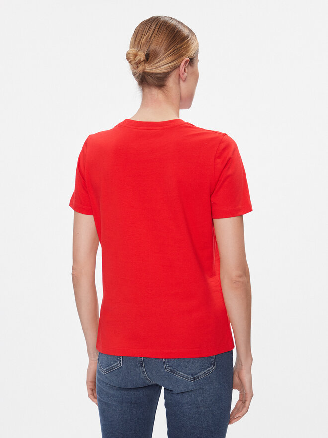 Tommy Hilfiger Tommy Hilfiger Marškinėliai Reg Crest C-Nk Tee Ss WW0WW41058 Raudona Regular Fit