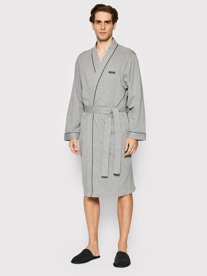 BOSS Boss Chalatas Kimono 50469624 Pilka