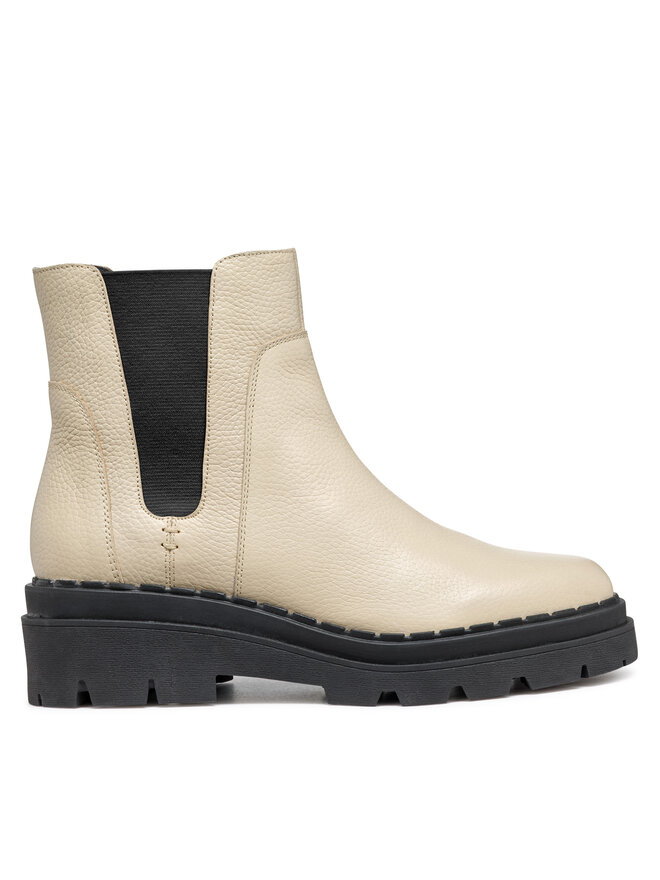 Geox Kotníková obuv s elastickým prvkem Geox D Felleny D46XEC 046NH C6182 Écru