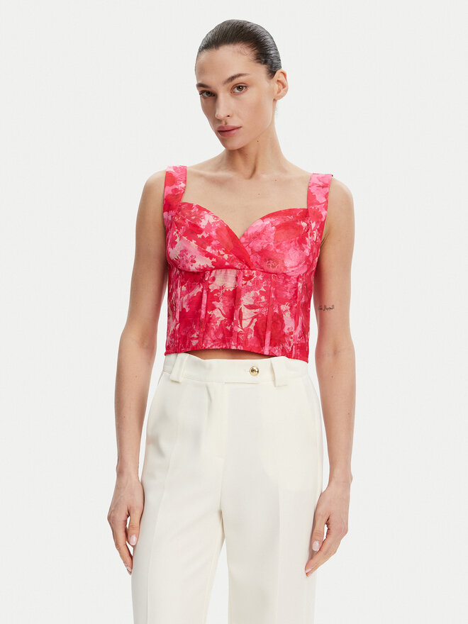 Fracomina Fracomina Felső FR25ST2024W775U6 Rózsaszín Slim Fit