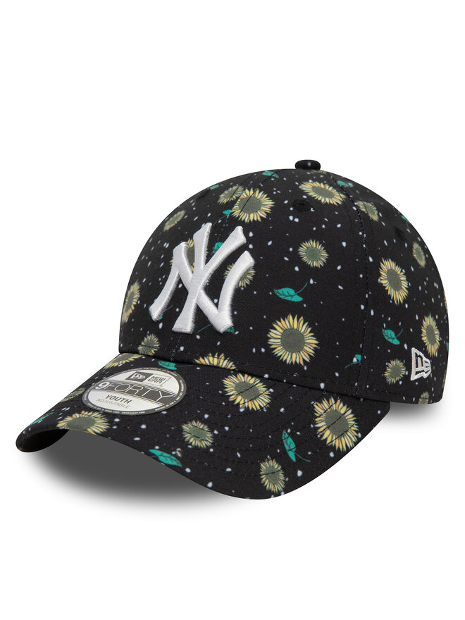 New Era Czapka z daszkiem New Era Kids Floral Aop 940 Ne 60503478 M Czarny